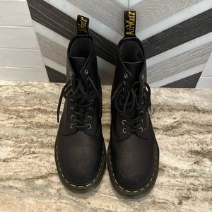 Dr. Martens; black; 8 eye lace up; excellent condition; size 10 women’s
